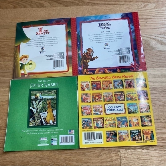 Children’s Book Bundle Berenstain Bears Peter Rabbit Tom Sawyer 20,000 Leagues - Picture 2 of 2